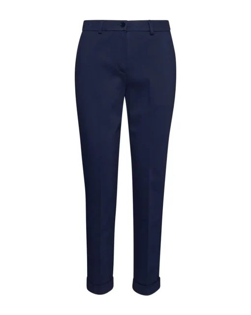 Pantalone con risvolto sul fondo BLU
