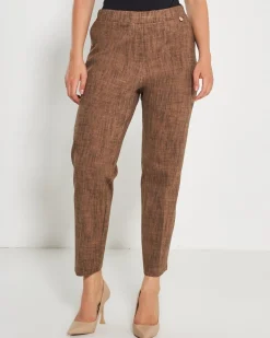 Pantalone fantasia astratta TABACCO
