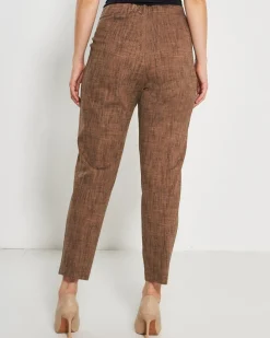 Pantalone fantasia astratta TABACCO