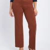 Pantalone flare in punto milano di viscosa CACAO