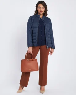 Pantalone flare in punto milano di viscosa CACAO