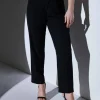 Pantalone fluido in cady NERO