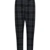 Pantalone in fantasia tartan NERO-GRIGIO