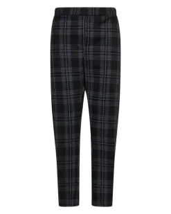 Pantalone in fantasia tartan NERO-GRIGIO