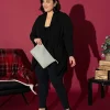 Pantalone microfantasia NERO