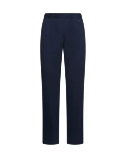 Pantalone skinny in twill di misto cotone elasticizzato tinta unita co