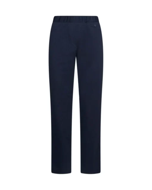 Pantalone skinny in twill di misto cotone elasticizzato tinta unita co