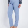 Pantalone wide leg con abbottonatura frontale DENIM