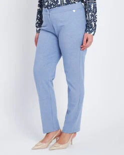 Pantalone wide leg con abbottonatura frontale DENIM