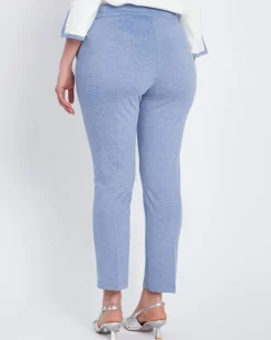 Pantalone wide leg con retro bustino elastico DENIM