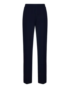 Pantaloni a gamba dritta in jersey crêpe elasticizzato BLU