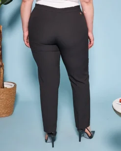 Pantaloni a gamba dritta in cady NERO