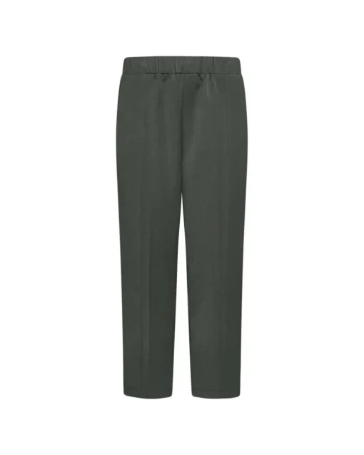Pantaloni con vita elastica e dettaglio frontale con nervures MILITARE