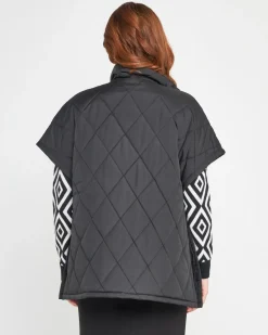 Piumino smanicato NERO