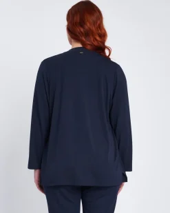 Twinset con spolvero e top bicolor BLU
