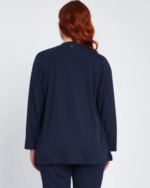 Twinset con spolvero e top bicolor BLU