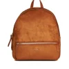 Zaino in suede con inserti e manici in ecopelle CAMMELLO